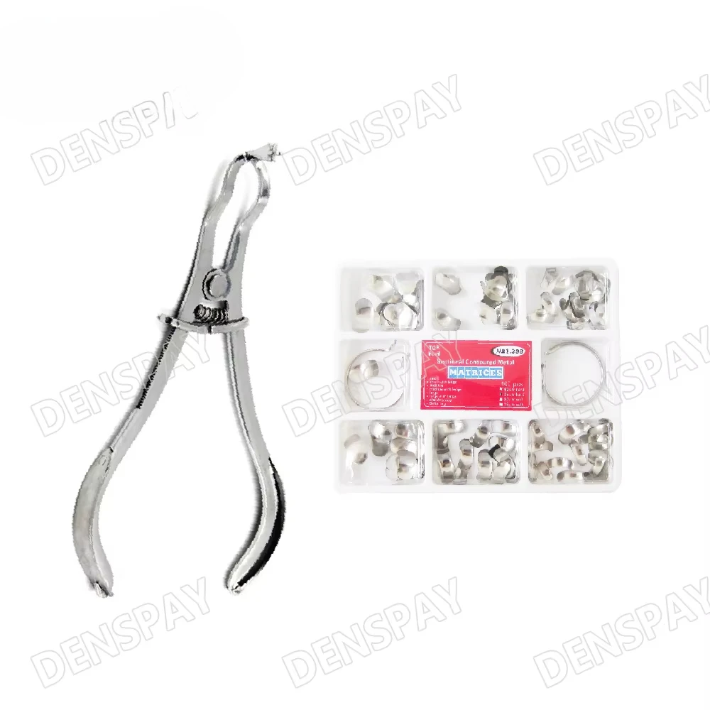 

Dentals Matrix Band Sectional Contoured Metal Retains Matrix Band Universal Kit 100pcs/Pack Orthodontic Materials matrix Band