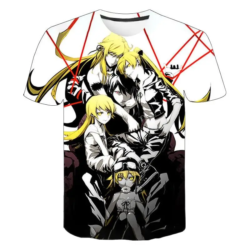 New Monogatari 3D T Shirts Boy girl Kids Fashion Casual Short Sleeve Men Women Children Summer Printed T-shirt Cool Tops Tee