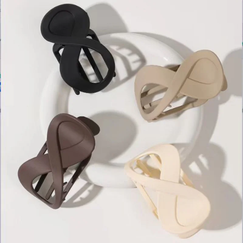 Frosted8シンプルデザイン シャークダックビルヘアクリップ バックオブ