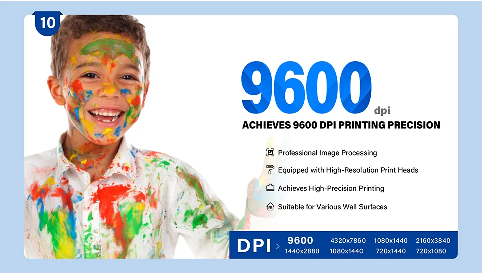 

Advanced 2 in 1 AI intelligent wall and floor printer TH-GW32T with CMYK water-based ink, single H16 print head, 32 ㎡/h speed
