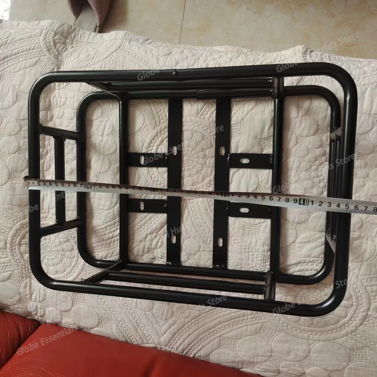 Bike Rear Seat Basket Large Capacity Cargo Carrier Rustproof Storage Basket For Bicycle Large-capacity support structure