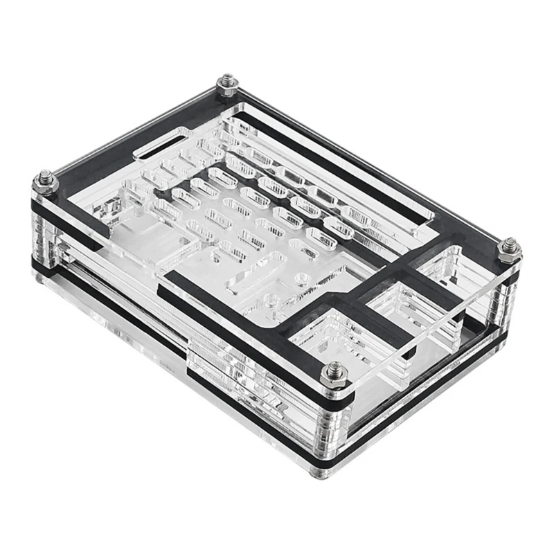 

9 Layer Acrylic Case with Passive Cooling, Easy Installation for RPI 5 4GB/8GB