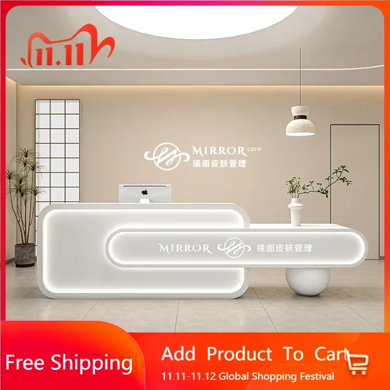 

Console Store Counter Atril Reception Salon Office Desks Shop Desk Customer Computer Tables Service Empfangtheke Hotel Furniture