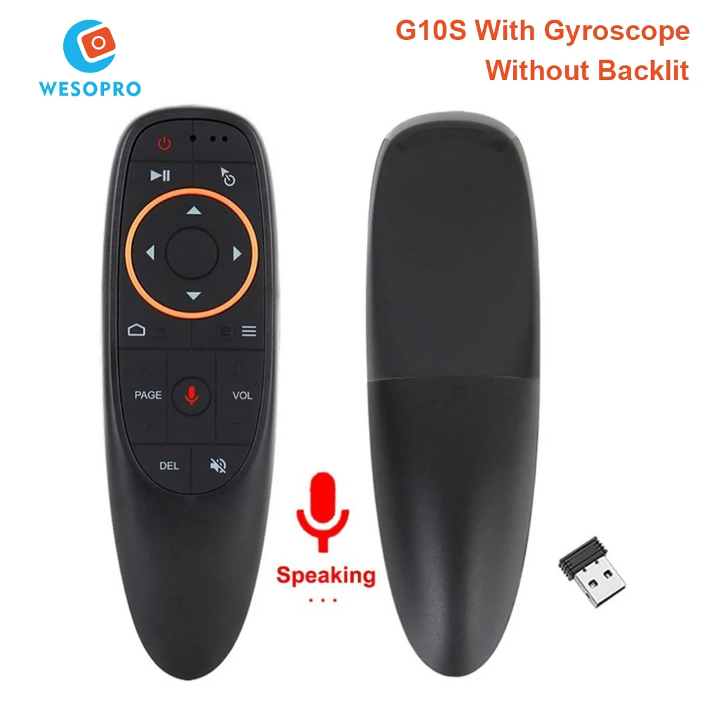 G10S Air Mouse Voice Remote Control 2.4G Wireless Gyroscope for H96 MAX X88 PRO HK1 Q5 Android TV Box X96 DQ03 H98 mini tv stick