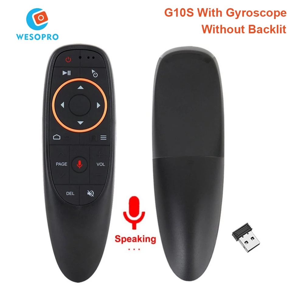 Control remoto de aire G10S con voz y giroscopio inalámbrico 2.4G para H96 MAX X88 PRO HK1 Q5 Android TV Box X96 DQ03 H98 Mini TV Stick