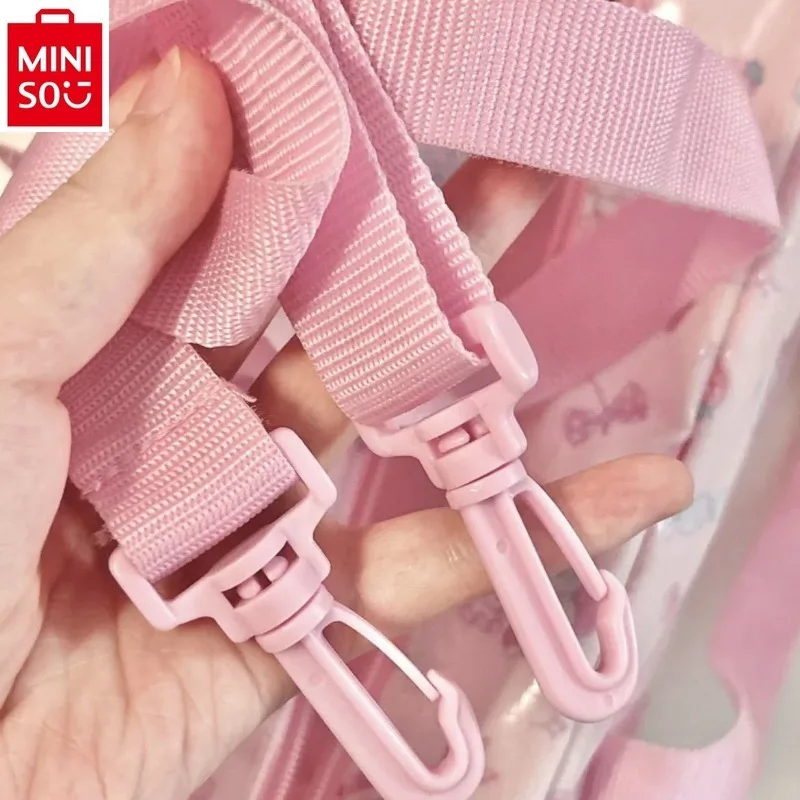 MINISO-bolsa de viaje de gran capacidad para mujer, bolso de béisbol de Hello Kitty de alta calidad, impermeable y resistente al desgaste, novedad de 2024