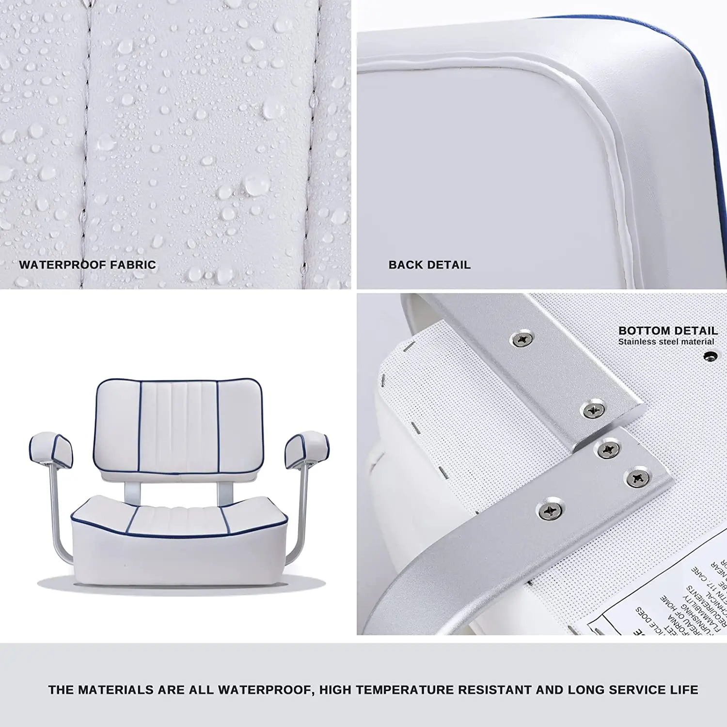 Airow auto Deluxe Captains Bucket Boat Seat with Arm Rest