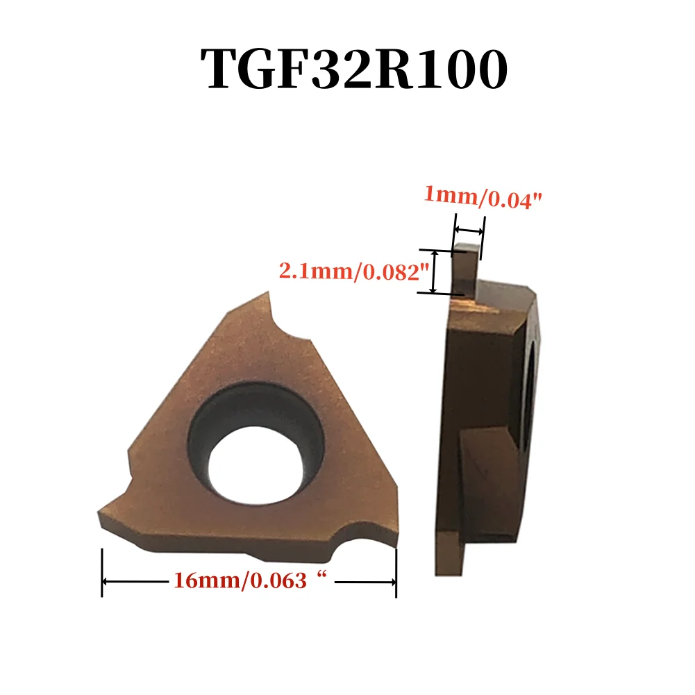 10pcs TGF32R90/100 Carbide Grooving Inserts Shallow Grooving Cut-Off Parting Tools for Steel Repalement inserts for Indexable Me