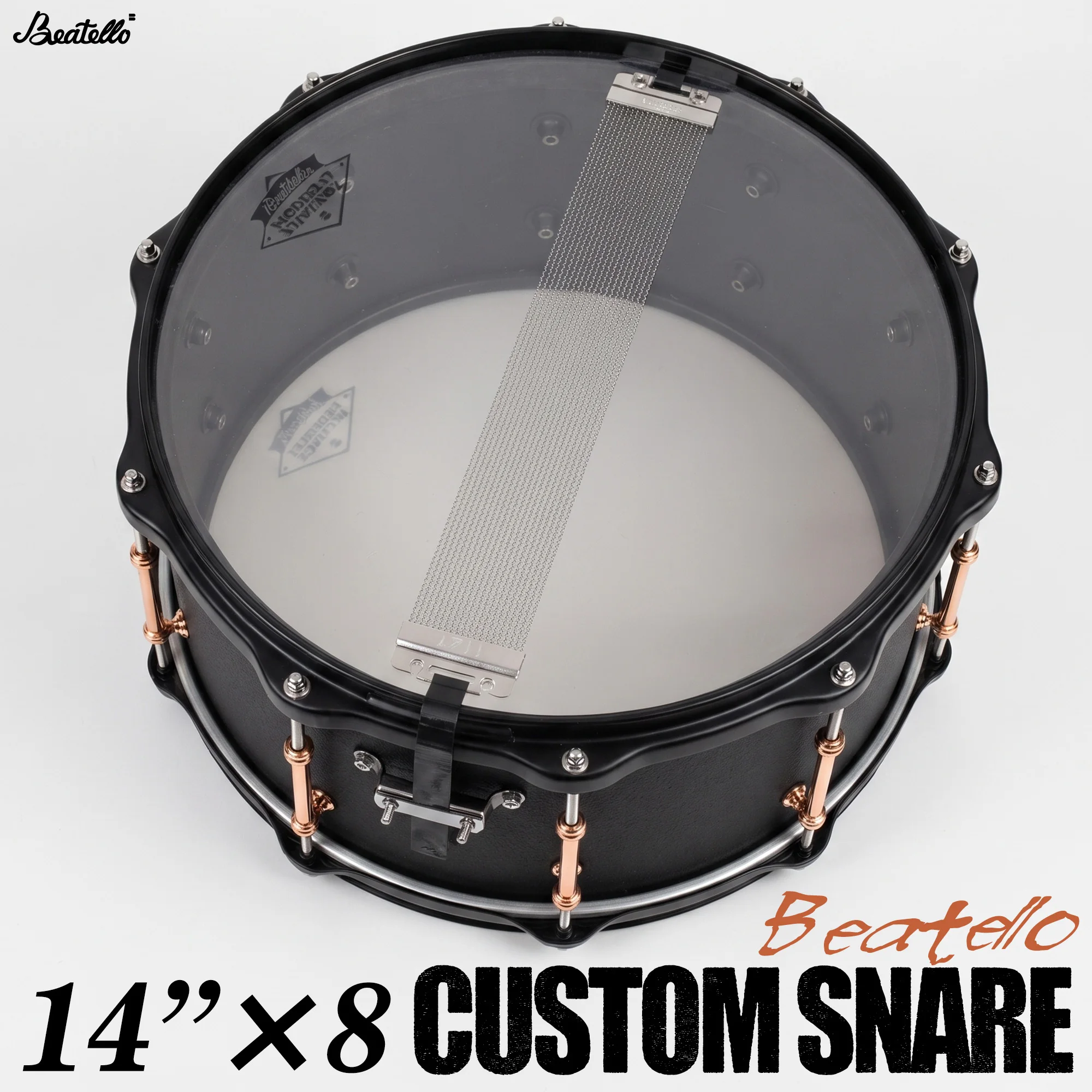 Drum 14x8 Custom Snare Drum Heavy Duty Tungsten Steel Percussion Drum With 3.0mm Die Cast Hoops