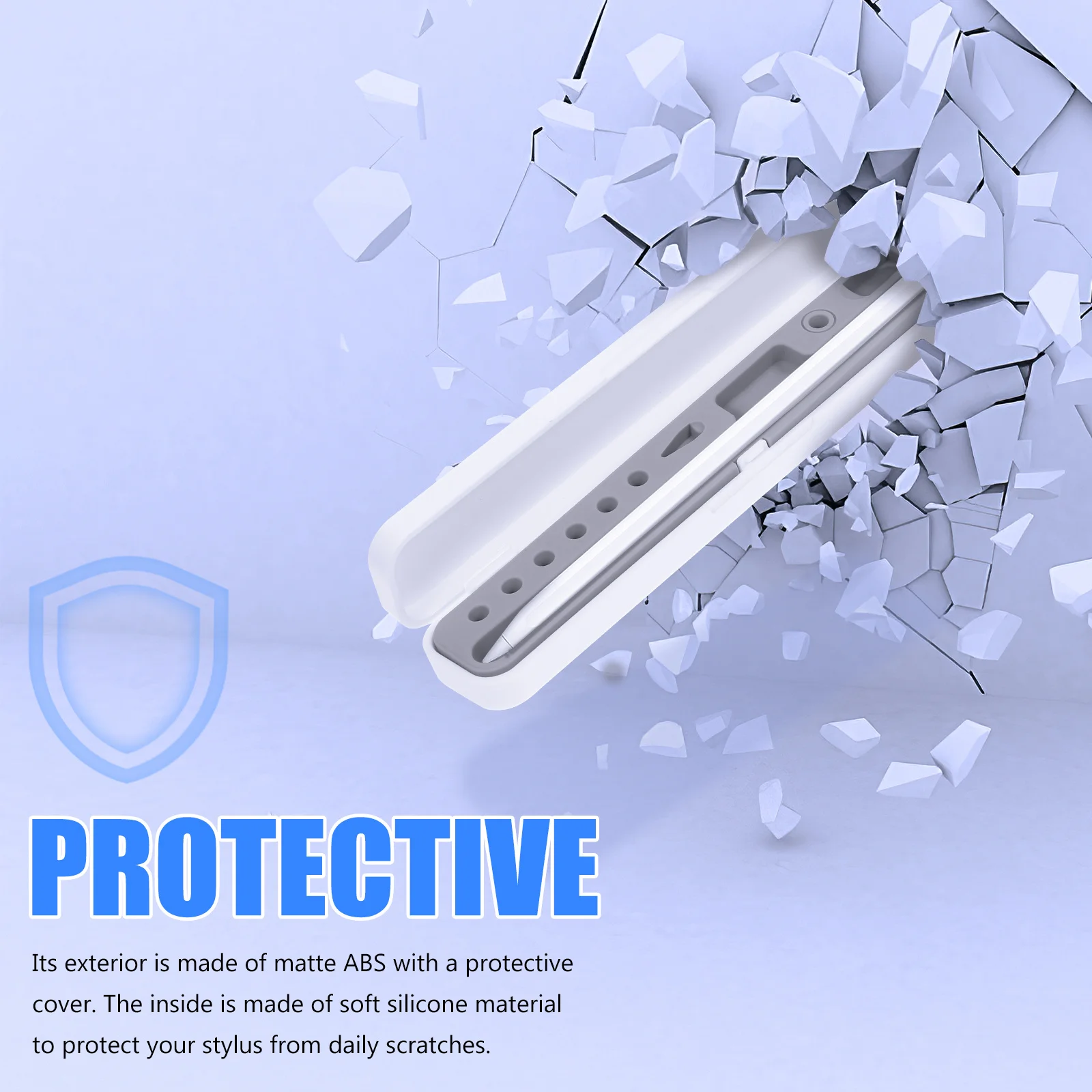 

Stylus Pen Case Compatible Pencil 1 2 Generation Matte ABS Cover Soft Silicone Protection Capacitive Pen Carrying Case Pouch