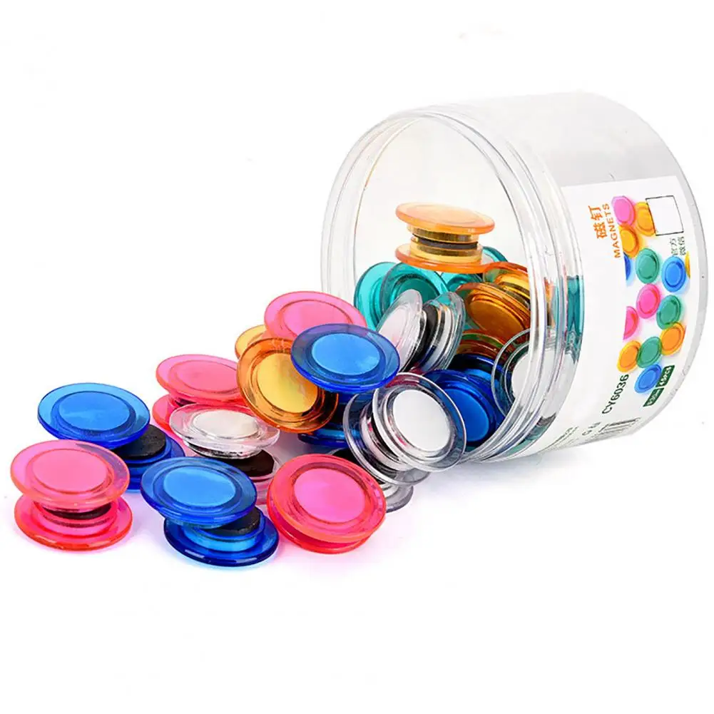 1 Set Whiteboard Magnet Round Fridge Magnets Colorful Durable DIY Board Magnets for Home Office School