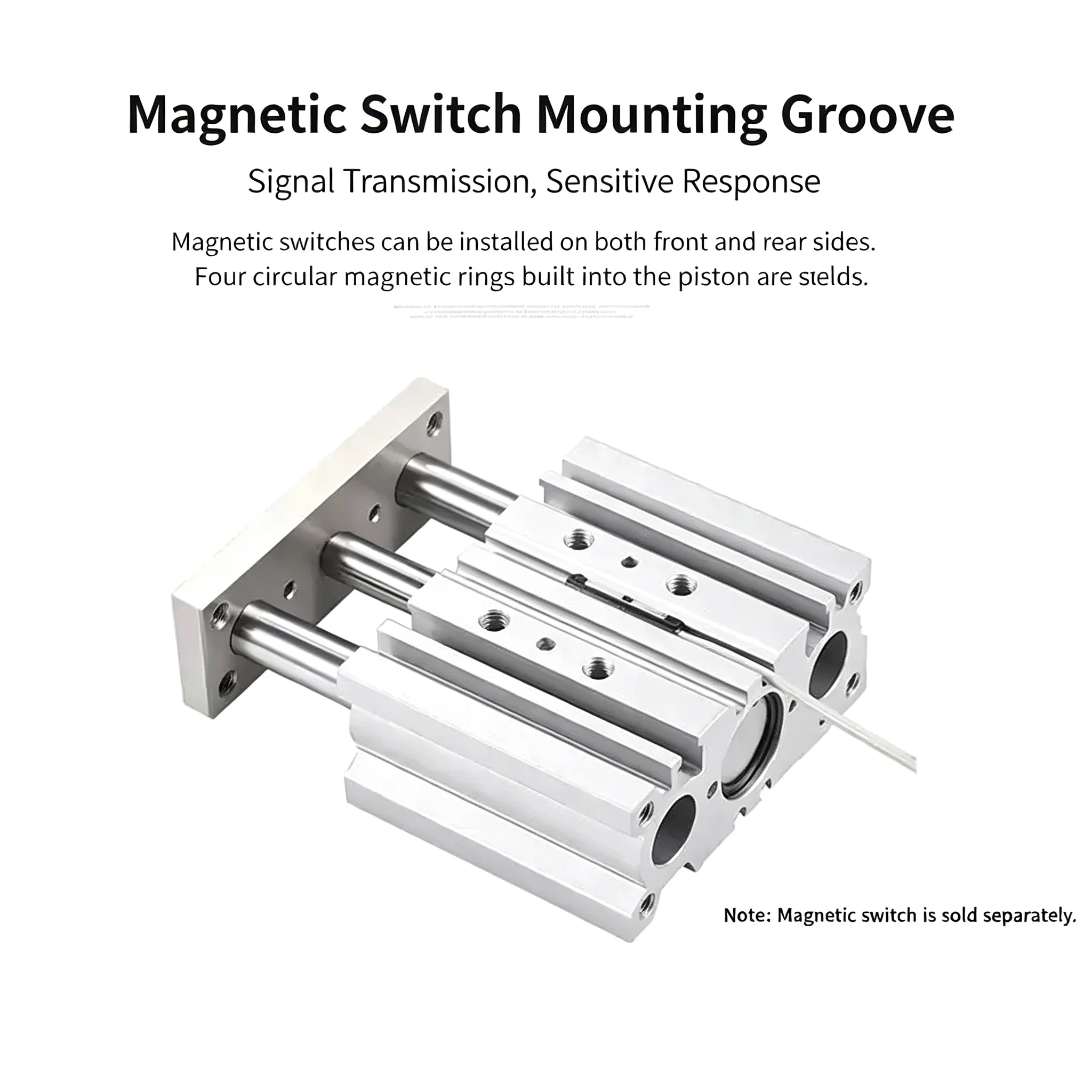 MGPA Series Compact Guide Cylinder Linear Actuators MGPA12-MGPA80 Stroke 10-400mm for Precision Motion Control Applications