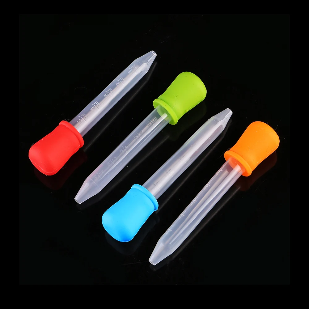 Silicone world 5ml Silicone Plastic Pipette Dropper Feeding Medicine Liquid Eye Ear Pipette Dropper Lab Experiment Supplies Tool