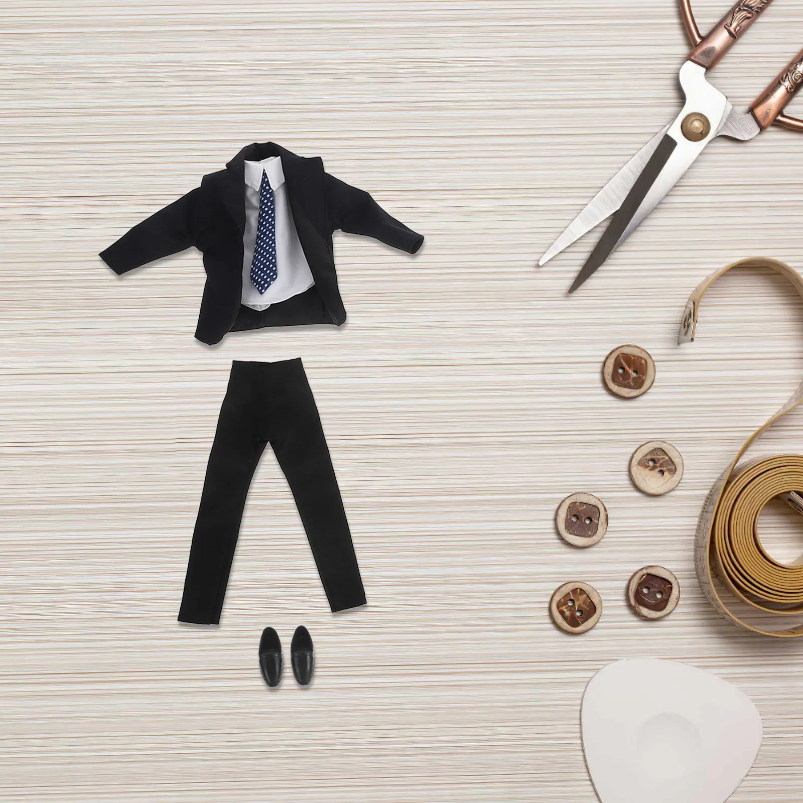 

1Set Wedding Outfit Groom Business Suit Bride Dress Shoes Birthday Holiday Party Favor Bjd Clothing Shoes for Parties