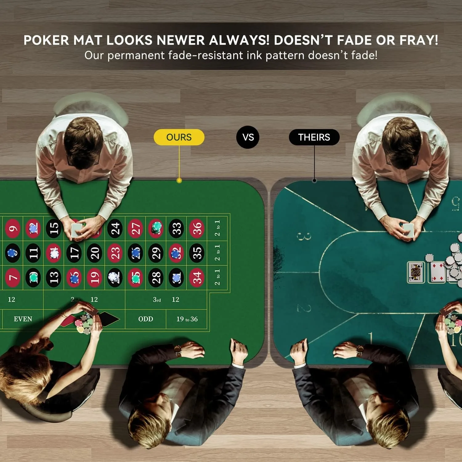 120x60 cm verde roulette tappetino da gioco in gomma silenzioso e antiscivolo tappetino da gioco per scacchi e carte accessorio per l'intrattenimento