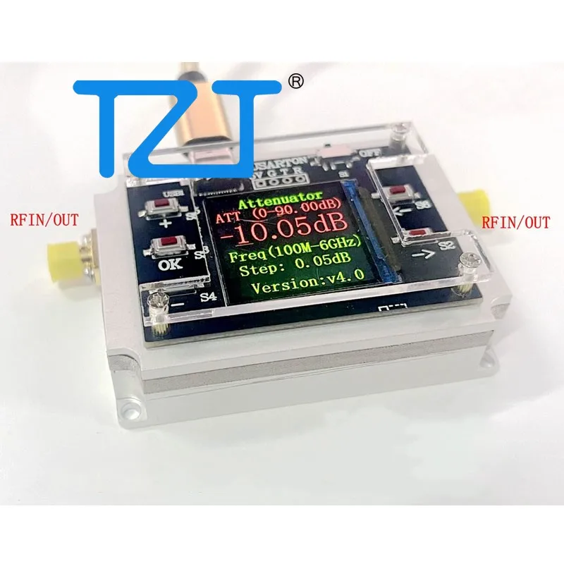 

TZT 100MHz-6GHz High Quality RF Attenuator Module 90DB High Isolation 0.05DB Attenuation Step with SMA Female Connector