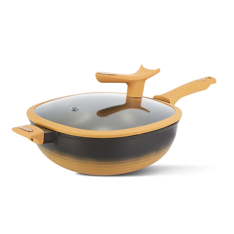 

Flat bottom wok gas induction cooker suitable for square pot