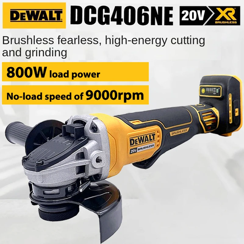 DEWALT 브러시리스 자기 부상 금속 절단 충전 각도 연마기, 리코일 브레이크 포함, 125mm 각도 연마기, DCG406, 4-1/2 인치, 414N 