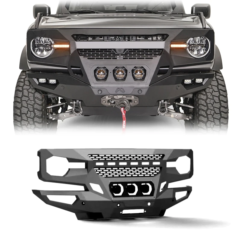 

XDS High Quality Car Accessories Front Bumper Grill Front Bull Bar For Bronco Front Bumper Grille