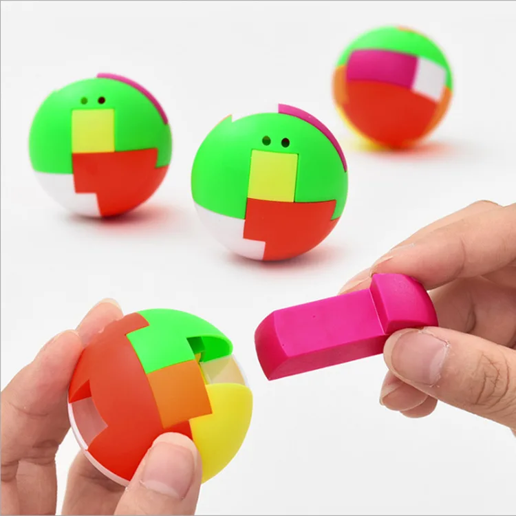 

2Pcs Creative Assembling Ball Kids Puzzle Block Toys Nostalgia Classic Assembly Cube Ball Exercise Kids Hand-brain Coordination