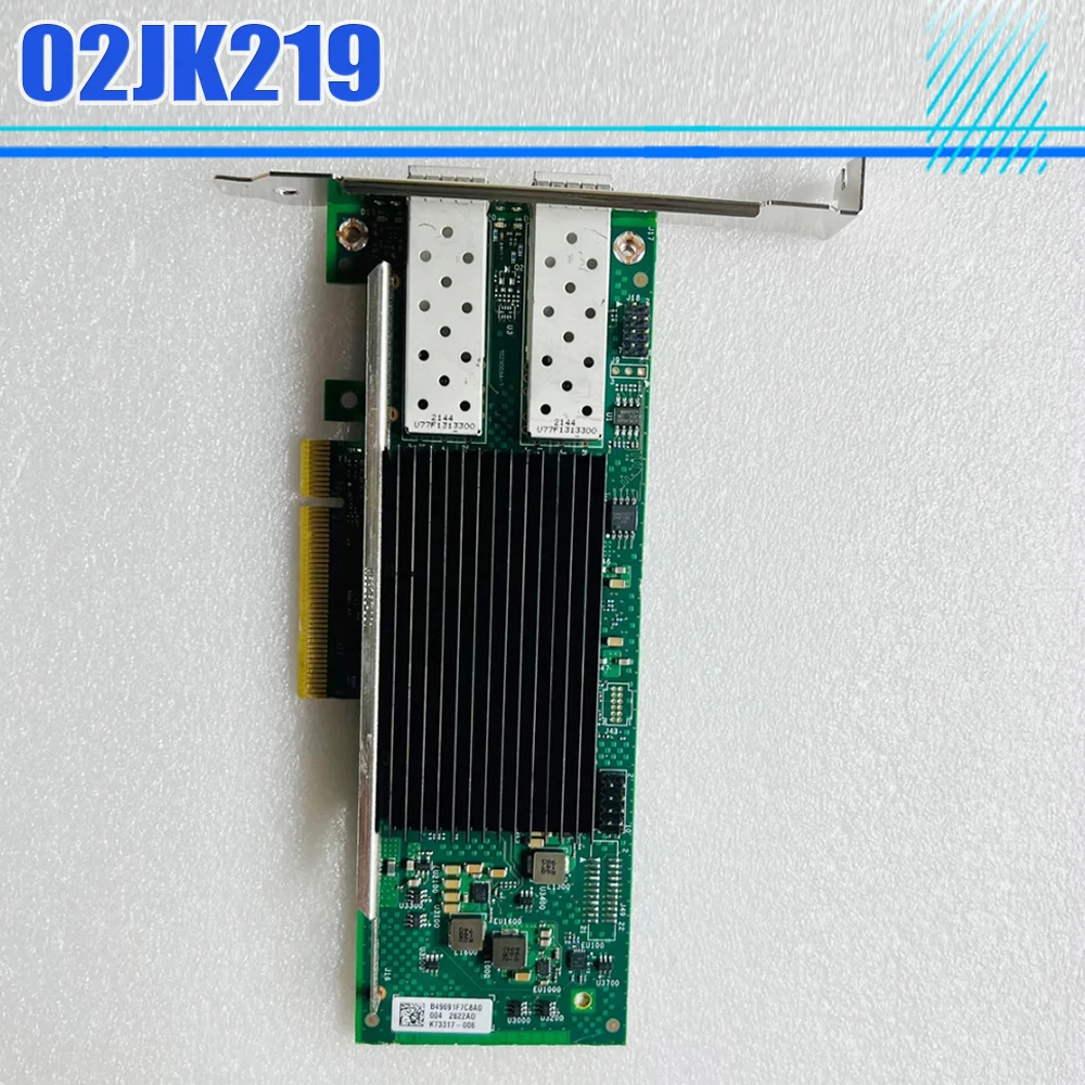 Suporte a cartão de rede de trabalho de fibra óptica, Intel E810-XXVDA2, porta dupla, 10 gigabits, 25G, RDMA, 02JK219, 2JK219