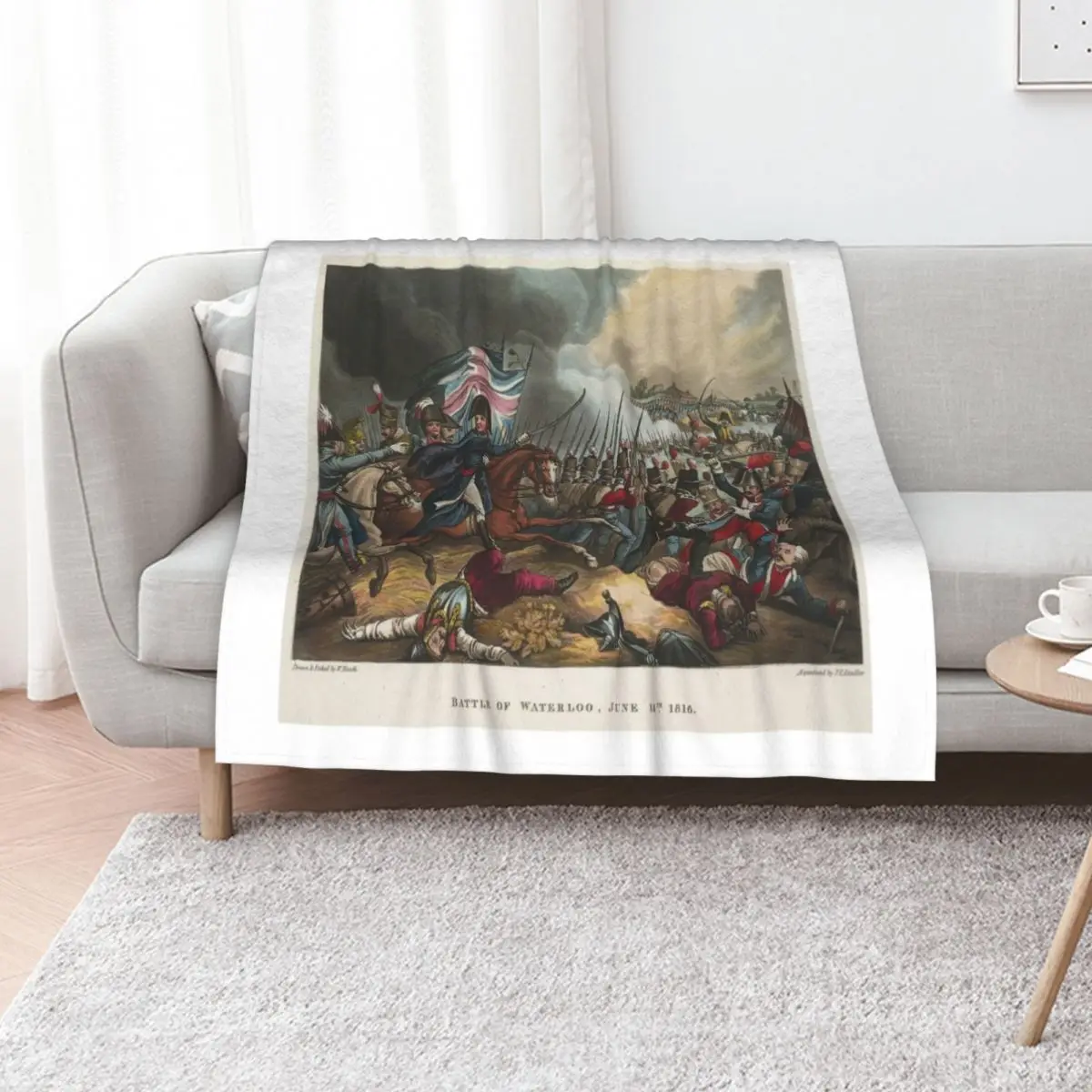 

The Battle of Waterloo Throw Blanket Weighted Quilt Picnic Beautifuls Blankets