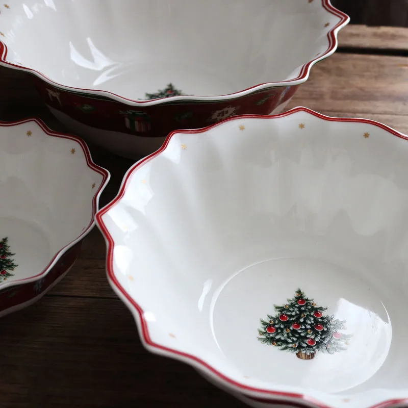 Hard Porcelain Toy Joy Christmas Series Cutlery Bowls