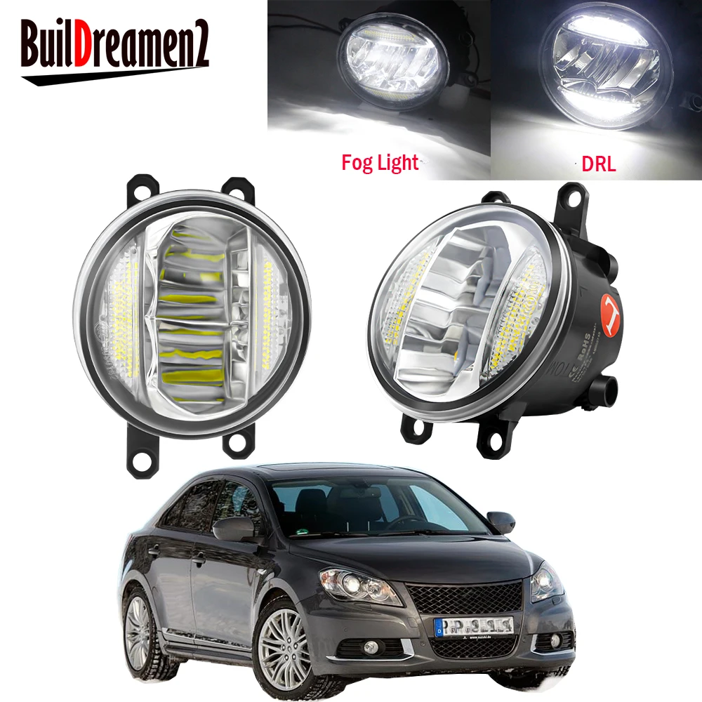 2 в 1 Автомобильный передний бампер противотуманные фары в сборе светодиодный ные дневные ходовые огни ДХО 30 Вт 8000лм 12 В для Toyota RAV4 RAV 4 2006-2012 2016-2018