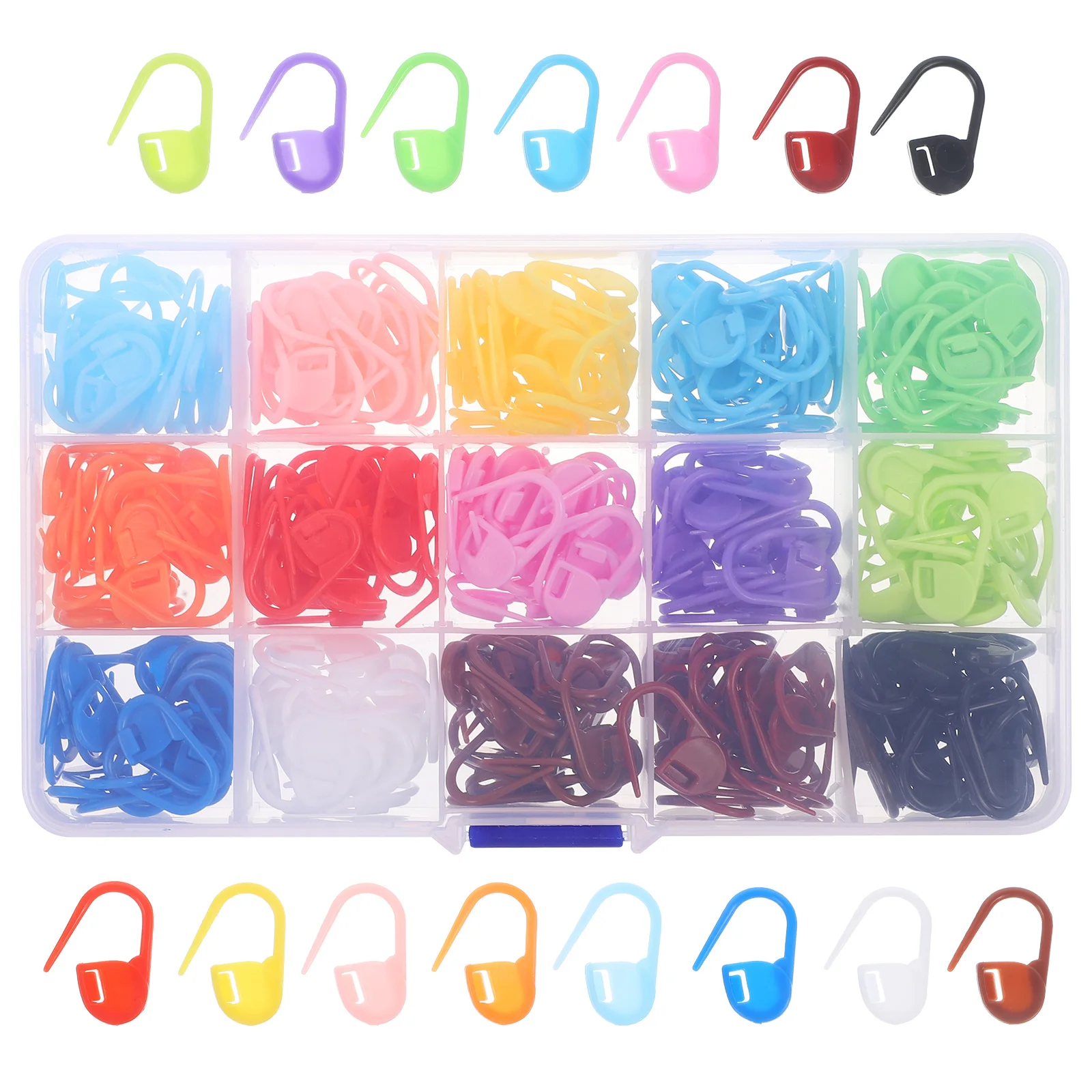 

1 Box Colorful Stitch Reusable Plastic Stitching Accessories Shaped Lightweight Knitting Sewing Fabric Yarn Tools Storage Box