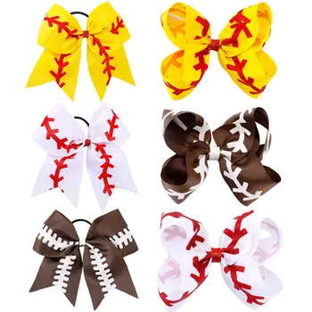 Elastyczna kokardka do włosów butikowa brokatowa wstążka spinki do włosów dla dzieci kucyk dla szkoły dziewczyny nastolatków cheerleaderka