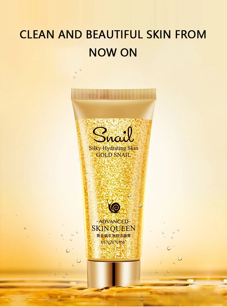 Description Picture 2 of itemGold snail facial cleanser Refreshing moisturizing Cleansing and skincare versatile facial cleanser