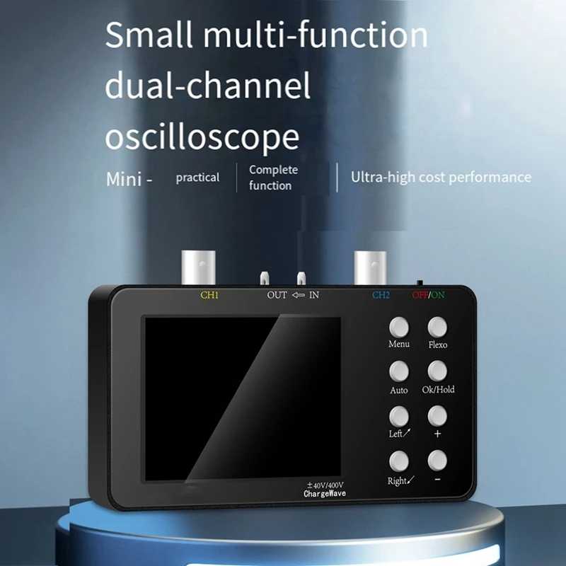 

Dual-Channel Oscilloscope 50M Sampling Rate High-Performance Handheld Small Oscilloscope 3.2Inch LCD Display