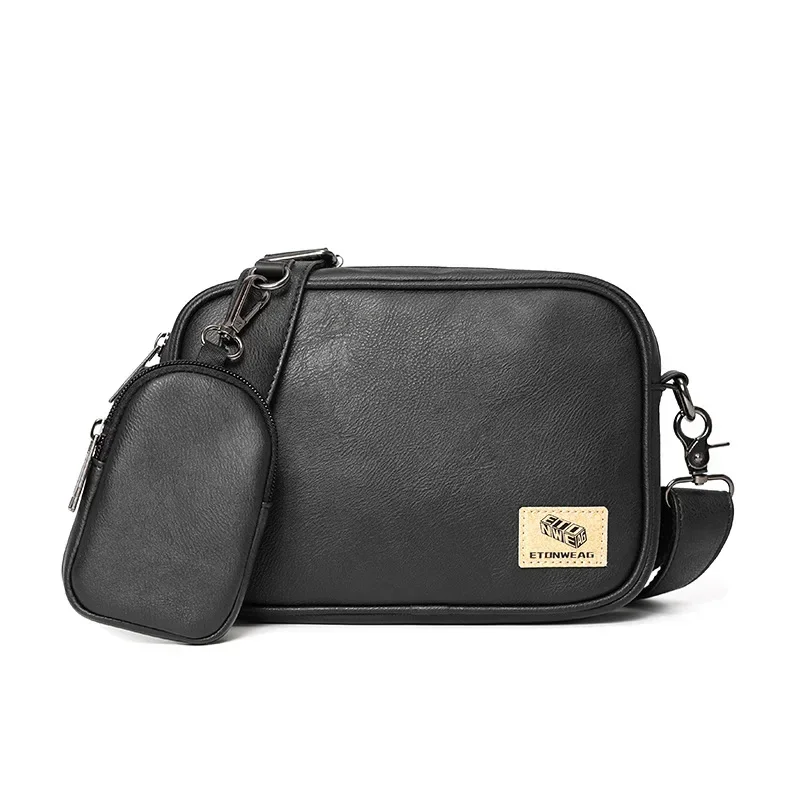 

Small Shoulder Crossbody Bags for Men 2025 Fashion Korean Male Phone Messenger Bag PU Leather Designer Street Man Handbag 크로스백