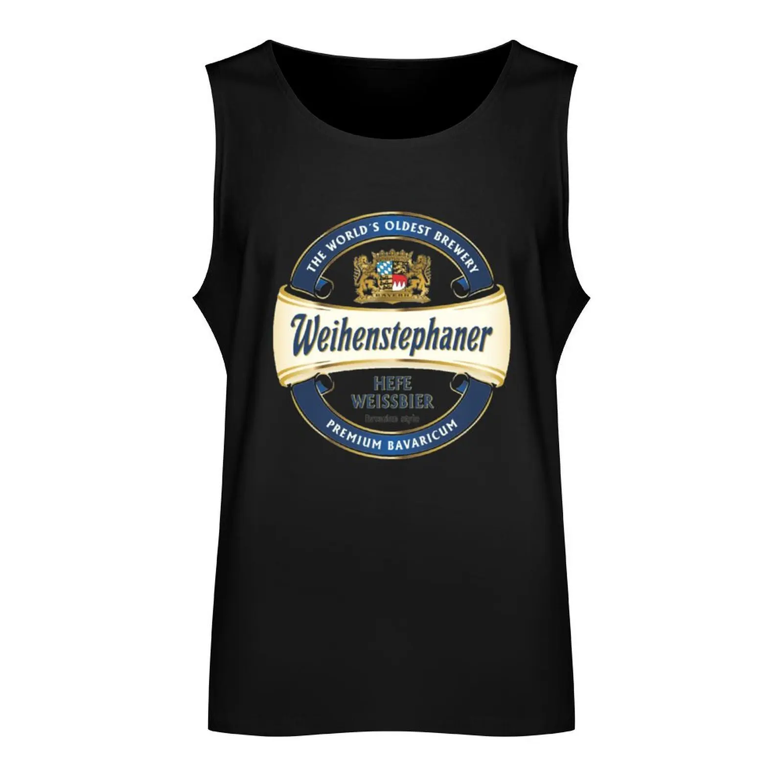 Weihenstephaner-camiseta sin mangas para hombre, camisa de algodón, de verano