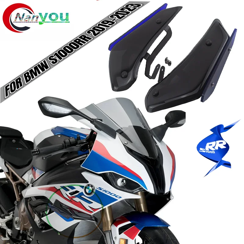 Fits For BMW S1000RR 2019 2020 2021 2022 2023 S1000 RR 19-23 Downforce Sport Side Spoilers Aerodynamic Wing Deflector S 1000 RR