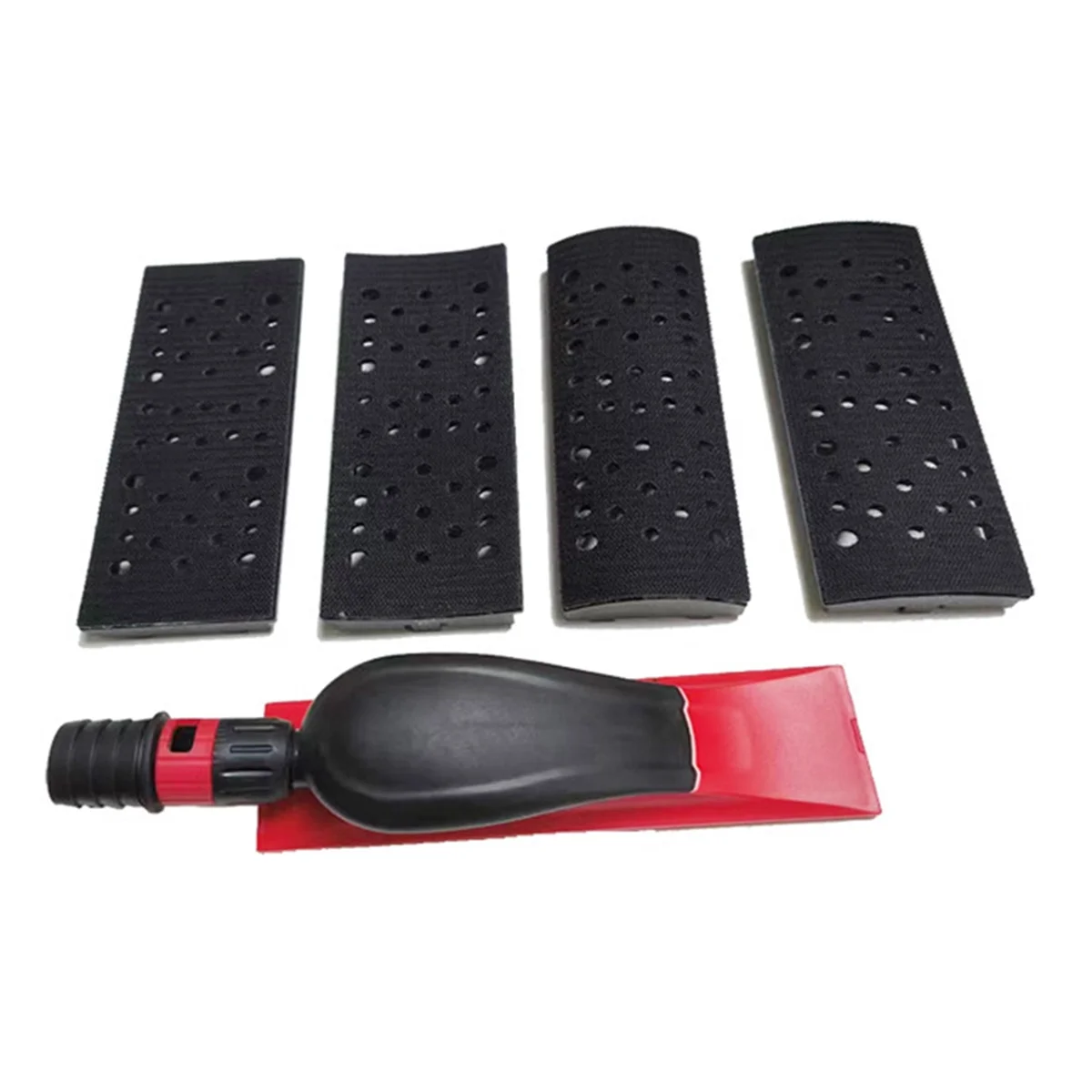 Vacuum Sanding Block Set,Vacuuming Sanding Disc Holder Sandpaper 4Pc Backing Polishing Pad Handheld Sander 70X198mm