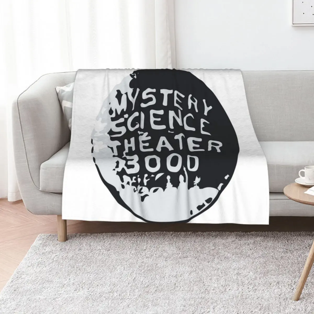 MST3K Silhouette within Globe Throw Blanket Single Sofas warm winter wednesday Picnic Baby Blankets