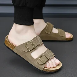 Comfortable Outdoor Walking Shoes Men Beach Flip Flops Slippers Classic Roman Brown Mens Casual Sandals Men Sandals