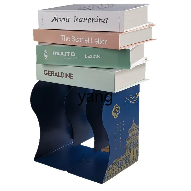

LH desktop book stand telescopic, simple book with book holder, simple blue for text desk storage