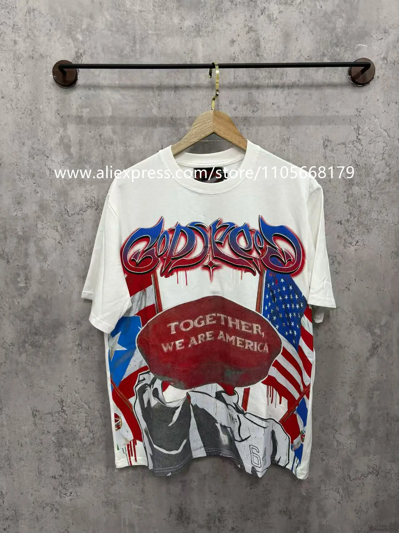 New Trendy Short-Sleeved T-Shirt, Pure Cotton, Round Neck, High-Quality, High-Definition Printing, Niche High-Street Casual Versatile T-Shirt