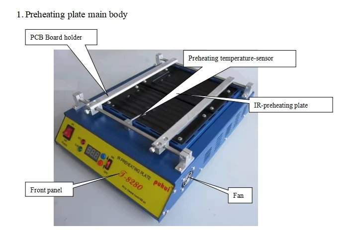 

Preheating plate T-8280 preheating furnace T 8280 preheating station for PCB SMD BGA