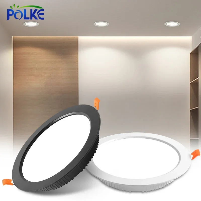 Ultra cienki LED typu Downlight 5W 7W 15 w18w 220V wpuszczane oświetlenie sufitowe okrągłe Led Panel oświetlenia sufitowego oświetlenia światło