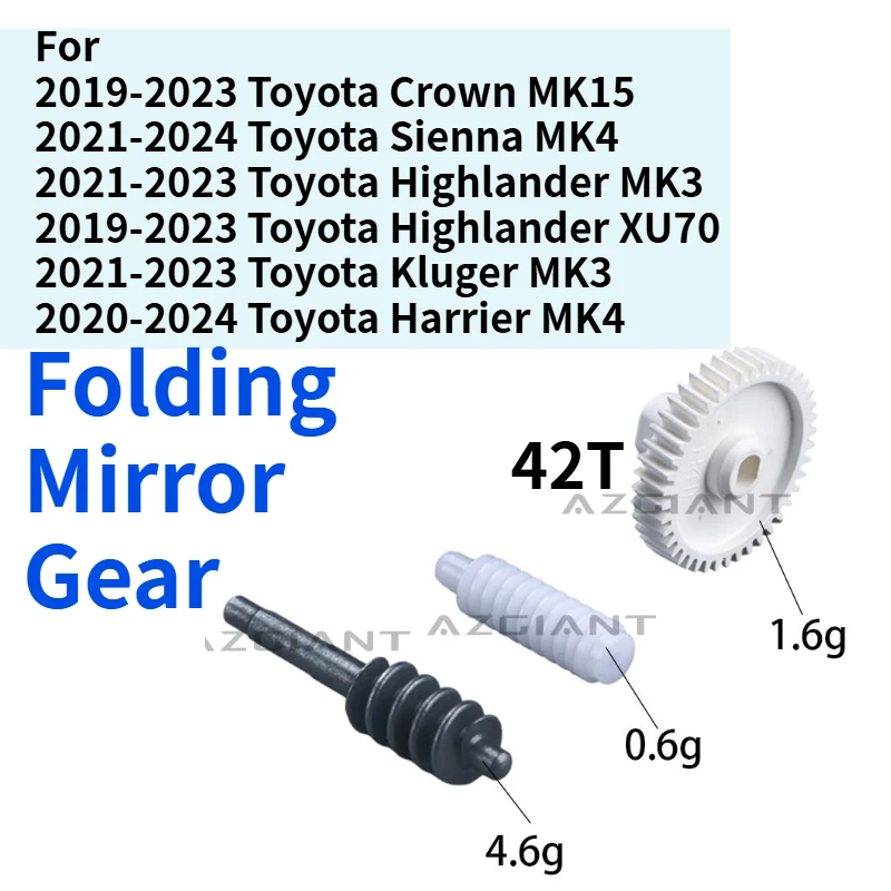 

Для Toyota Crown Sienna Highlander XU70 Kluger Harrier автомобильный боковой вид складной блок зеркало заднего вида складное зеркало шестерня Cog ремонт