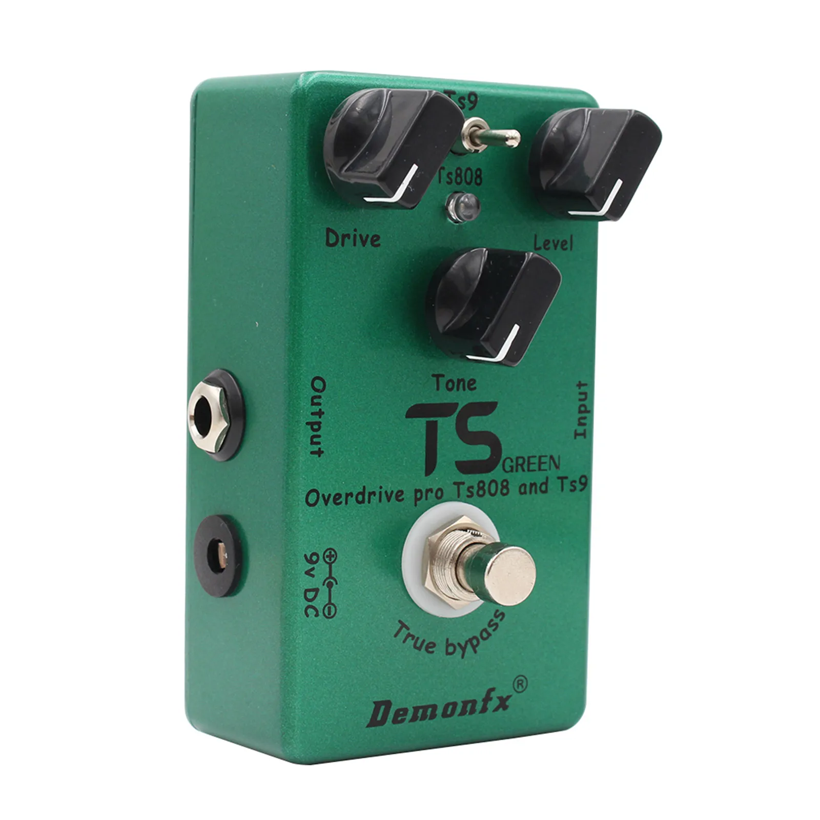 Mosky Demonfx Ts Green Overdrive Pedal Classic  Tone for Guitar & Bass True Bypass Aluminum Housing