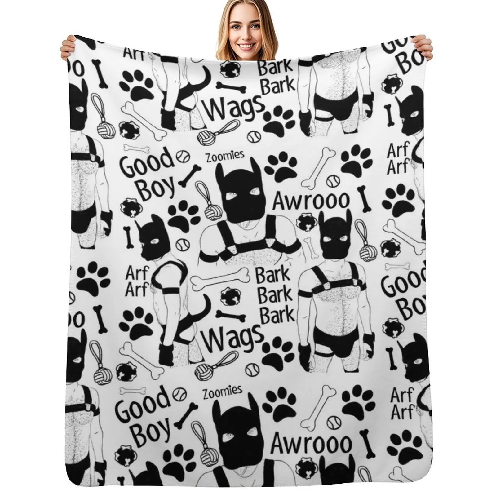 

Pup background Throw Blanket Soft Plush Plaid Picnic Furry Luxury St Blankets