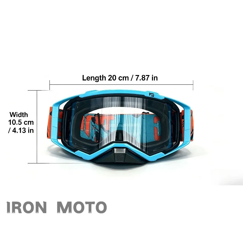 Motocross-Brille, Motorradbrille mit doppelseitigen Antibeschlaggläsern, verhindert Beschlagen während Winterfahrten, MX Dirt Bike Brille – Detail 1