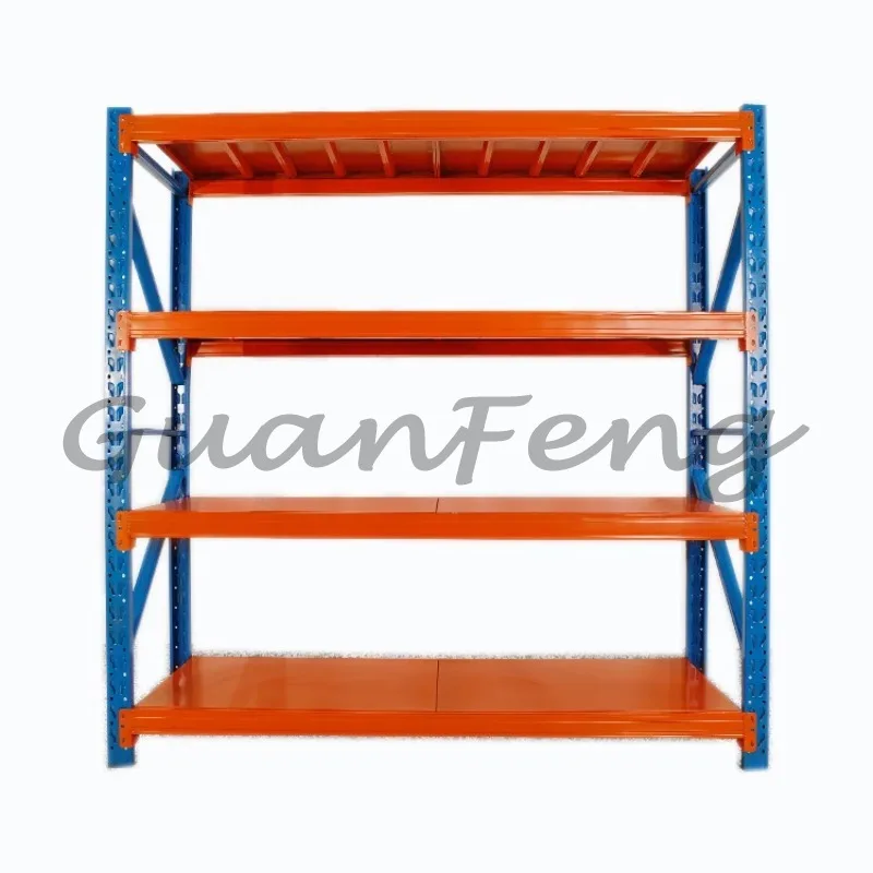 Adjustable Double Depth Selective Pallet Rack, Fabricated Steel Warehouse Storage Rack for Industrial Bulk Cargo Storage