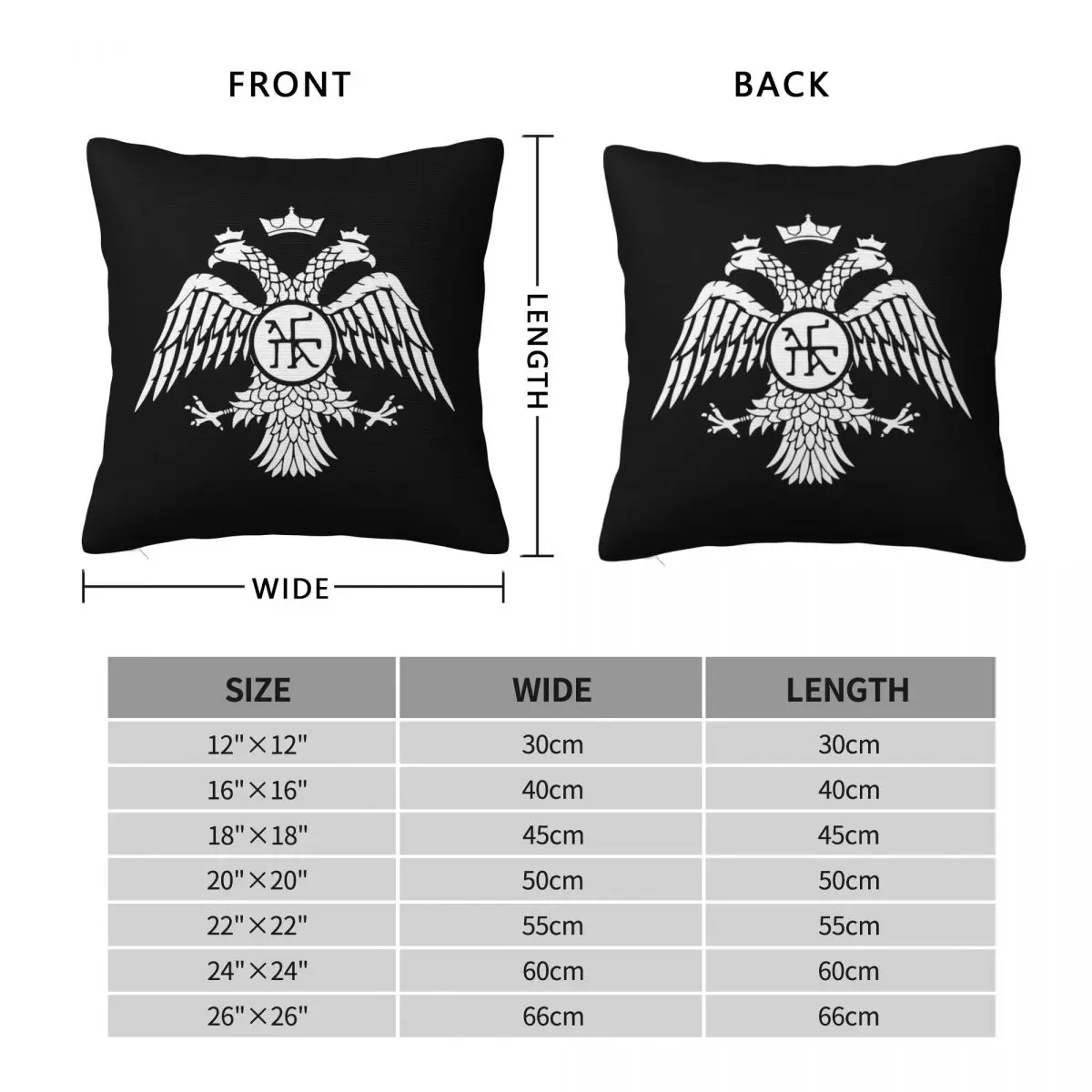 Byzantine Empire Eagle Pillowcase Polyester Linen Velvet Creative Zip Decorative Pillow Case Home Cushion Cover