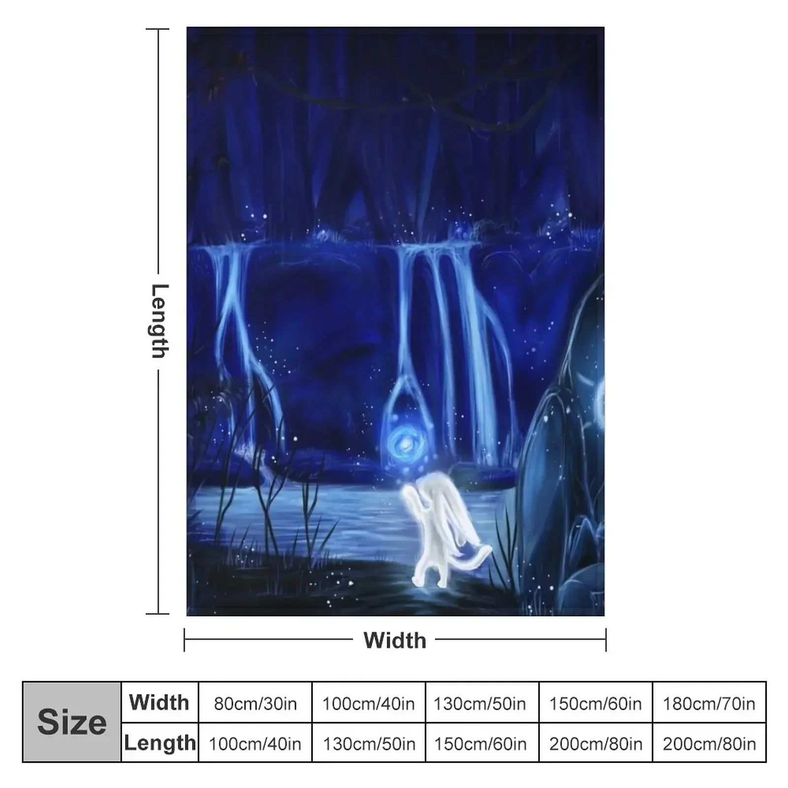 Ori and the will of the wisps Throw Blanket Bed linens Extra Large Throw Blankets