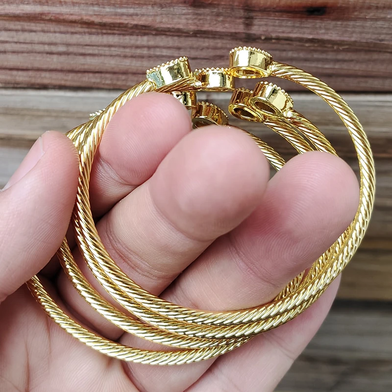 Bangles For Women Nigerian Jewelry Bead Gold Color Bracelets Nigerian Bracelet
